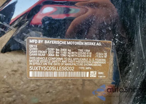 2020 BMW X3 xDrive30I from USA, damaged, VIN 5UXTY5C05LLE58202